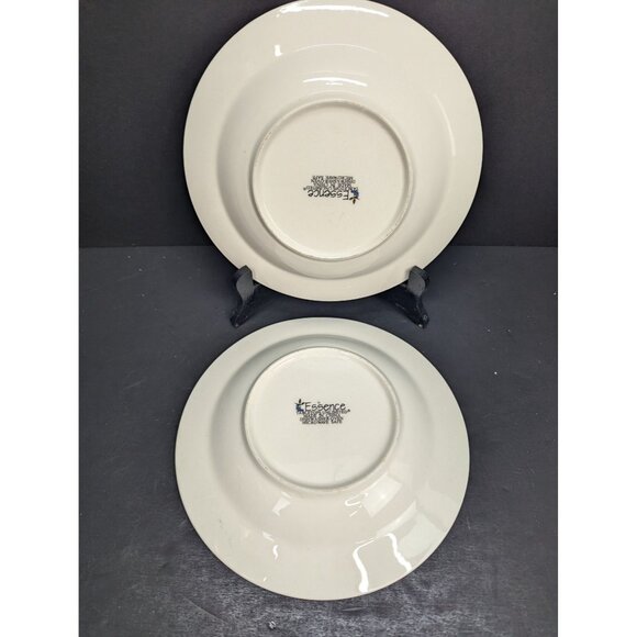 Tabletops Unlimited Stoneware Essence Rimmed Soup Bowl Fruit Pattern Set of 2 - Picture 5 of 6